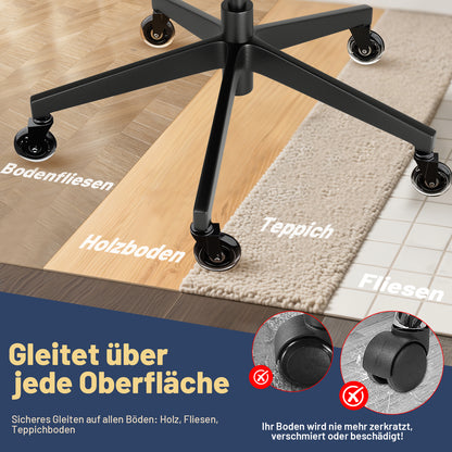 Rollen für Gaming Stuhl Bürostühle – Einfache Installation, Langlebig & Leise